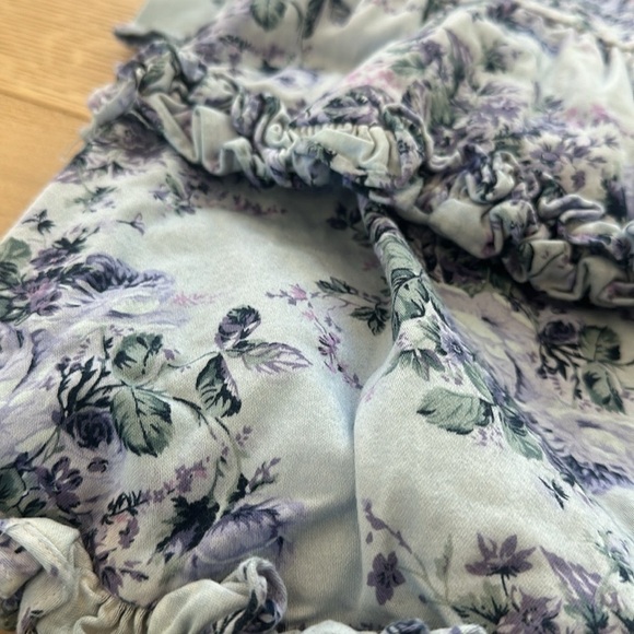 Janie and Jack Floral Puff Sleeve Ruffle Dress 3 Roses - Picture 5 of 6